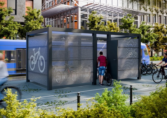 Abri vélo Valence tram